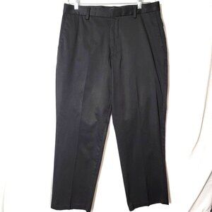 Dockers D3 Casual Mens Pants 36 x 30 Flat Front Permanent Crease Cotton Black